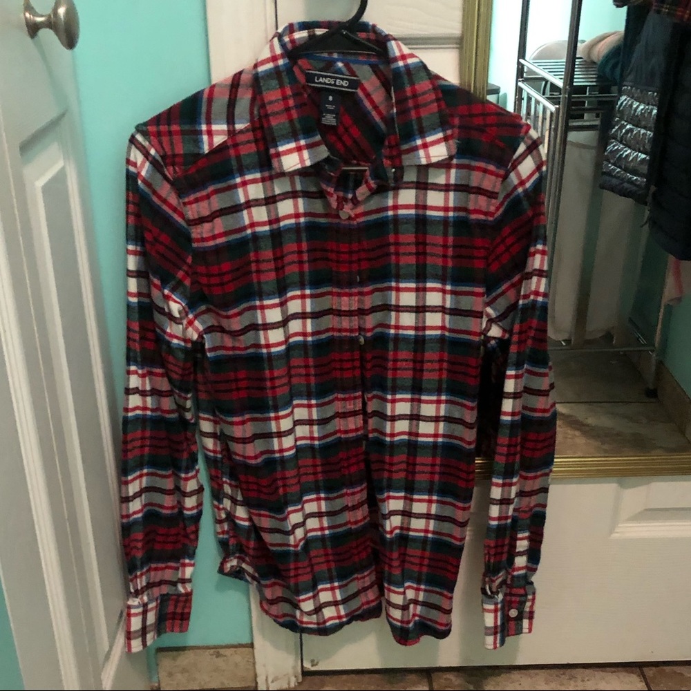 Button down flannel top